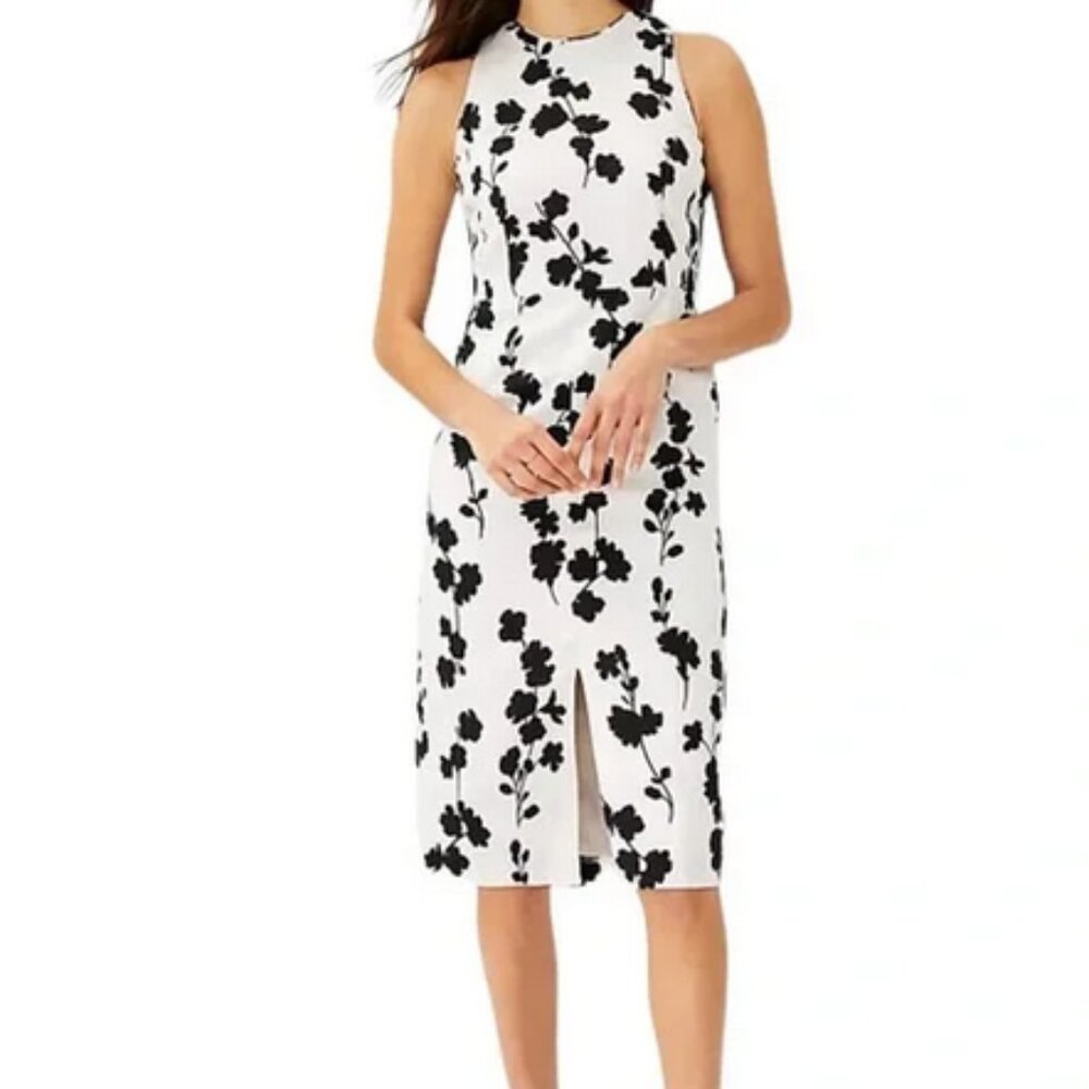 ANN TAYLOR Floral  Sheath Sleeveless Dress Size 8